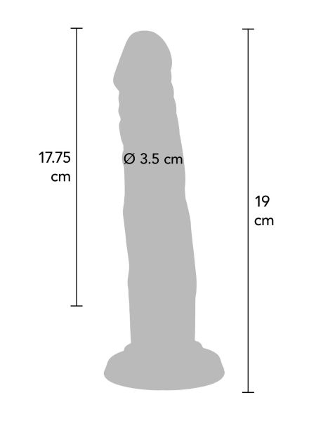 Silicone Dong 7.5 Inch Light skin tone - 4