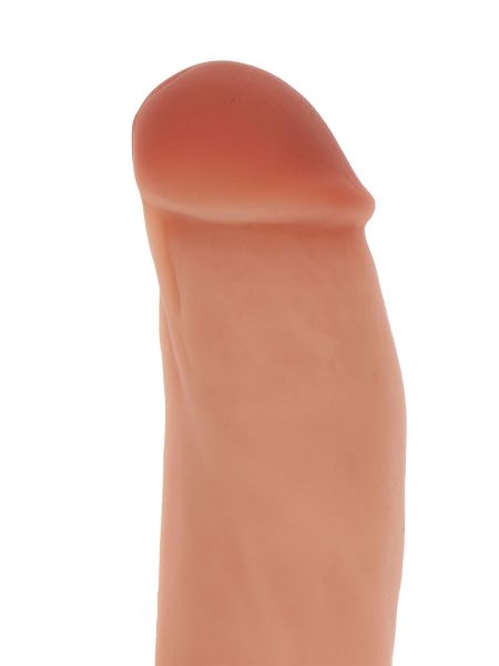 Silicone Dildo 7 inch w Balls Light skin tone - 3