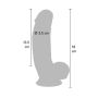 Silicone Dildo 7 inch w Balls Light skin tone - 6