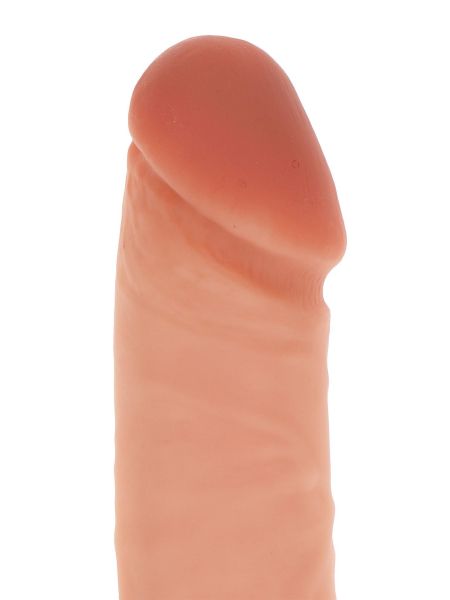 Silicone Dildo 8 Inch w Balls Light skin tone - 3