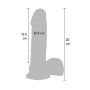 Silicone Dildo 8 Inch w Balls Light skin tone - 6