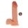 Silicone Dildo 8 Inch w Balls Light skin tone