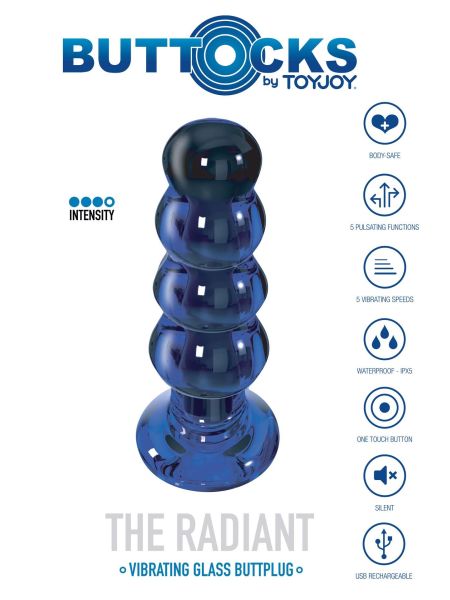 The Radiant Glass Buttplug Blue - 8