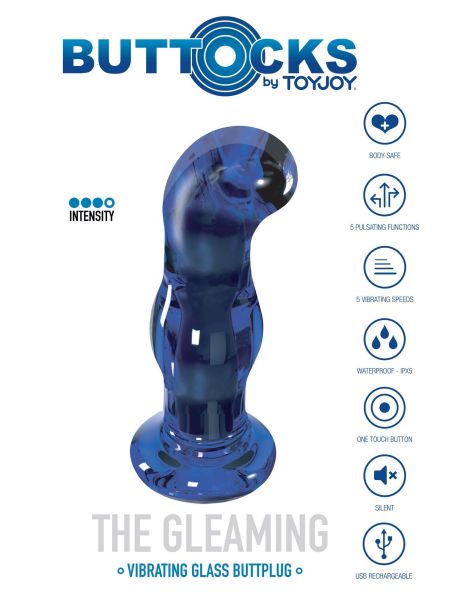 The Gleaming Glass Buttplug Blue - 9