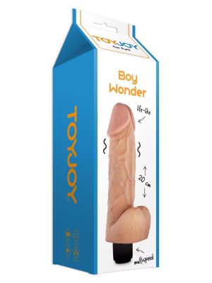 Boy Wonder Vibrating 20cm Dong Light skin tone - image 2