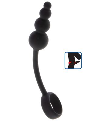 Anal Snake Plug & Penis Ring Black