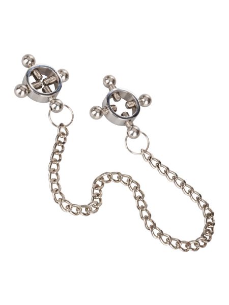 4 Point Nipple Press w Chain Black - 3