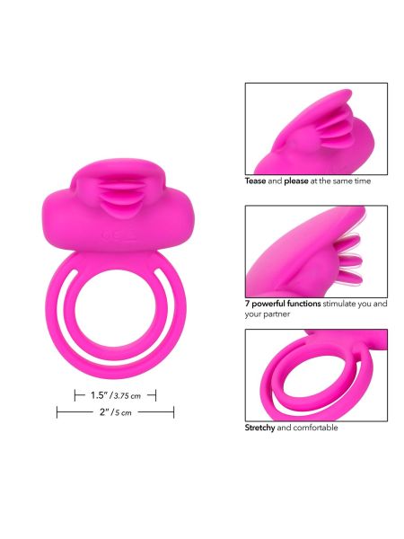 Dual Clit Flicker Enhancer Pink - 7