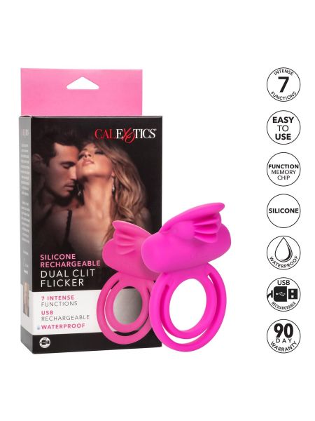Dual Clit Flicker Enhancer Pink - 9
