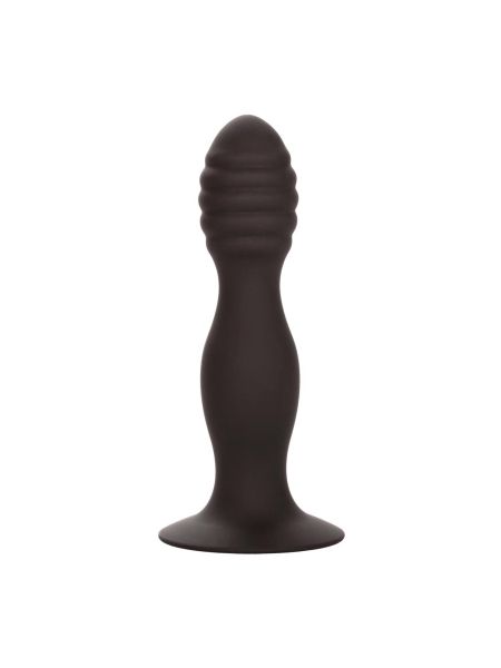 Ribbed Anal Stud Black