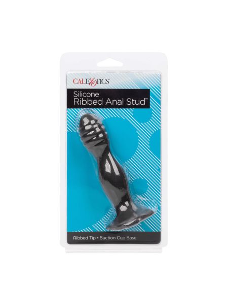 Ribbed Anal Stud Black - 2