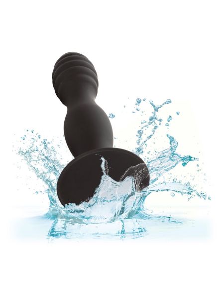 Ribbed Anal Stud Black - 6
