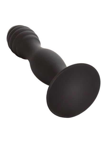 Ribbed Anal Stud Black - 8