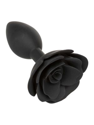 Large Rose Anal Plug Black