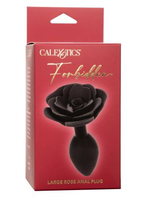 Large Rose Anal Plug Black - image 2