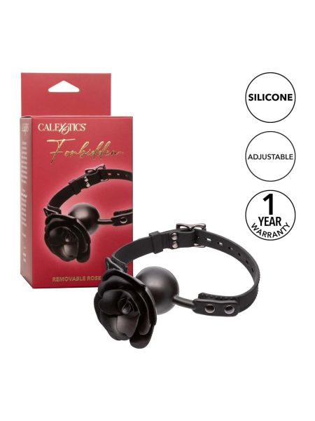 Removable Rose Gag Black - 11