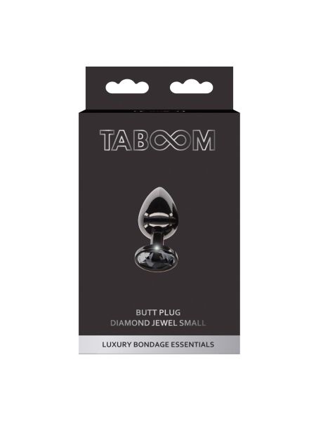 Butt Plug With Diamond Jewel S Black - 2