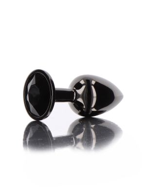 Butt Plug With Diamond Jewel L Black