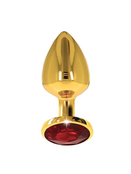 Butt Plug With Diamond Jewel S Gold - 3