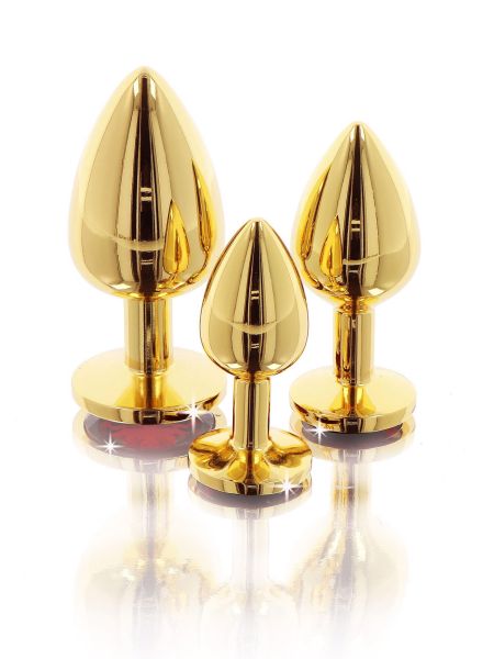 Butt Plug With Diamond Jewel S Gold - 4