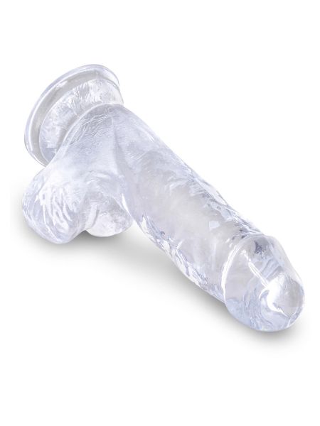King Cock 5 Inch Cock w Balls Transparent - 4