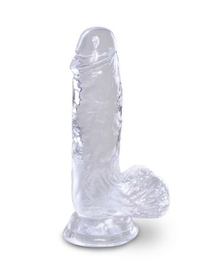 King Cock 5 Inch Cock w Balls Transparent
