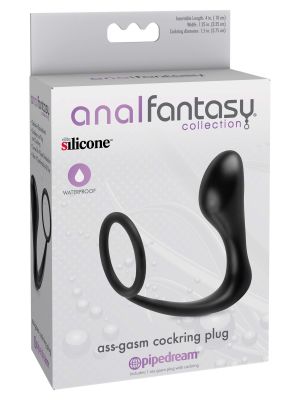 Ass-Gasm Cockring Plug Black - image 2