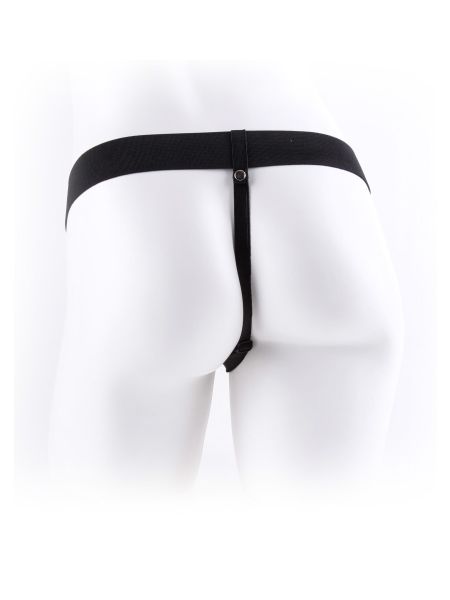 9in. Vibrating Hollow Strap-On Light skin tone - 5