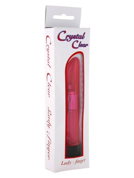 Crystal Ladyfinger Vibrator Pink - 2