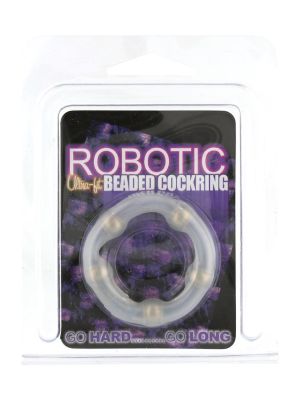 Robotic Beaded Cockring Transparent - image 2