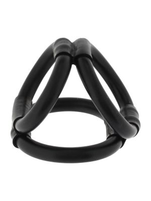 Tri Ring Cock Cage Black