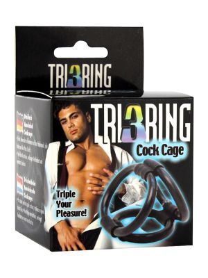 Tri Ring Cock Cage Black - image 2