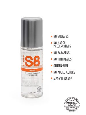 S8 WB Anal Lube 125ml Natural - image 2