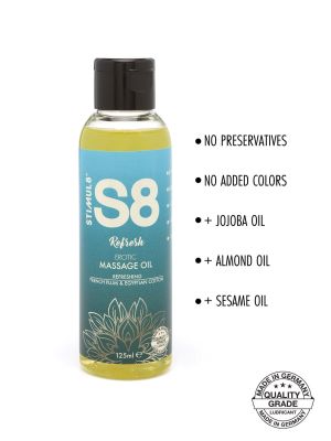S8 Massage Oil 125ml French Plum & Egyptian Cotton - image 2