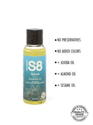 S8 Massage Oil 50ml French Plum & Egyptian Cotton - image 2