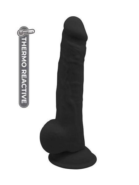 REAL LOVE DILDO 9.5INCH BLACK - 2