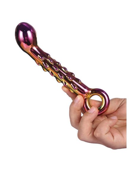 GLAMOUR GLASS RIBBED G-SPOT DILDO - 5