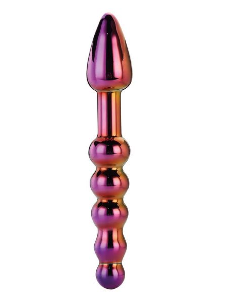 GLAMOUR GLASS RIDGED ANAL DILDO - 2
