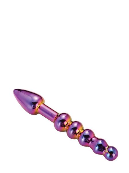 GLAMOUR GLASS RIDGED ANAL DILDO - 4