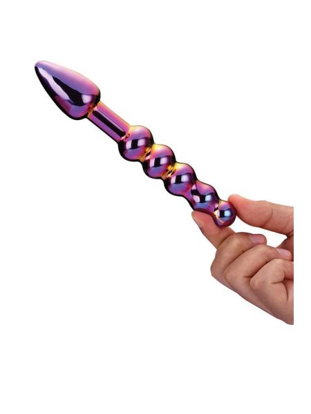 GLAMOUR GLASS RIDGED ANAL DILDO - 5
