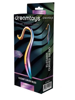 GLAMOUR GLASS ELEGANT CURVED DILDO