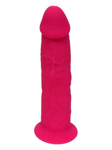 REAL LOVE DILDO 7.5INCH FUCHSIA - 4