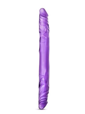 B YOURS 14INCH DOUBLE DILDO PURPLE - image 2