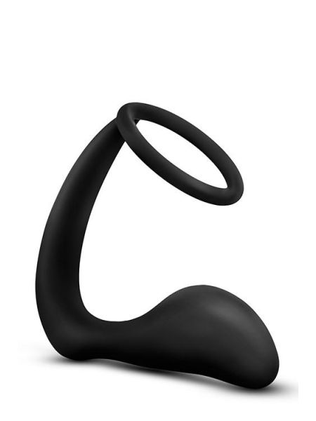 ANAL ADVENTURES COCK RING PLUG BLACK - 5