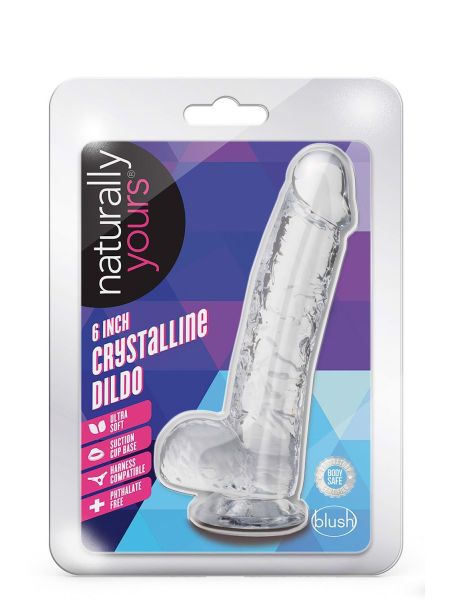 NATURALLY YOURS  6" CRYSTALLINE DILDO  DIAMOND