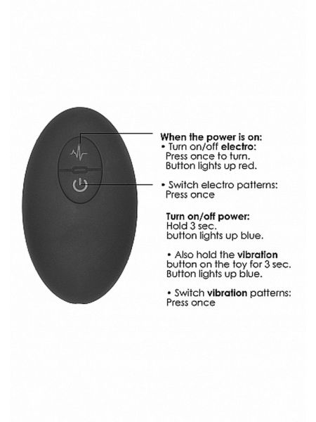 Remote Controlled E-Stim & Vibrating G/P-Spot Vibrator - Black - 15