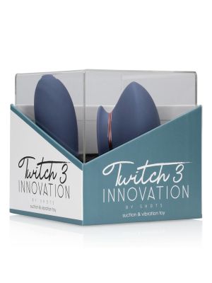 Twitch 3 - Rechargeable Vibrator & Suction - Silicone - 10 Speed - Blue/Grey - image 2
