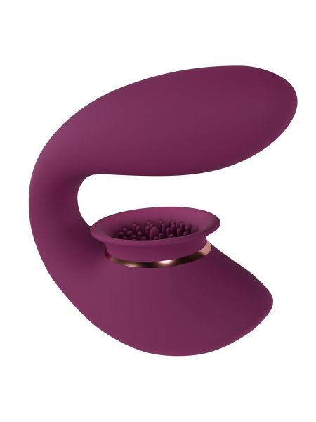 Twitch 3 - Rechargeable Vibrator & Suction - Silicone - 10 Speed - Burgundy