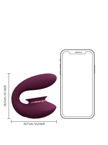 Twitch 3 - Rechargeable Vibrator & Suction - Silicone - 10 Speed - Burgundy - 7