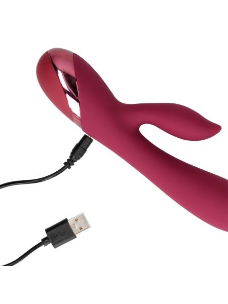 Smooth Silicone Rabbit Vibrator - Dark Cherry - 4